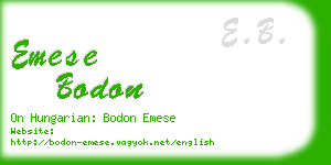 emese bodon business card